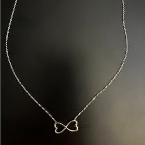 14k White Gold Infinity Necklace